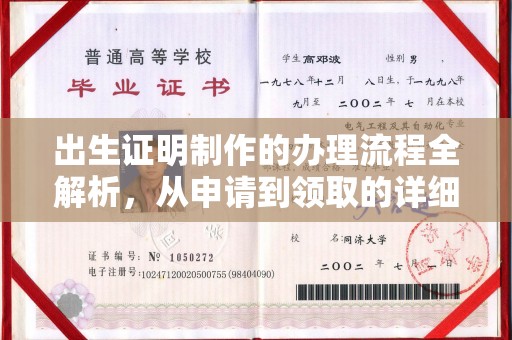 嵊州出生证明制作的办理流程全解析，从申请到领取的详细指南